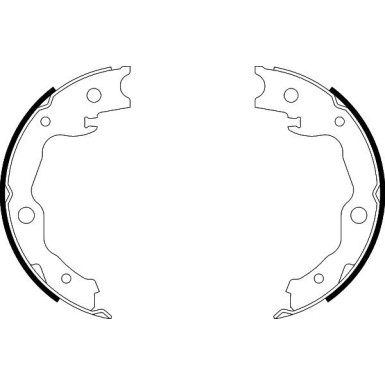 Hella | Bremsbackensatz, Feststellbremse | 8DA 355 050-031