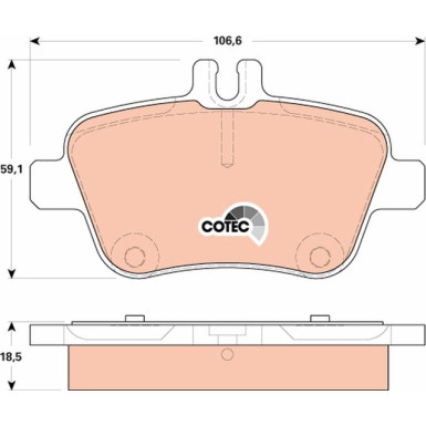 TRW Bremsbelagsatz, Scheibenbremse COTEC GDB1920
