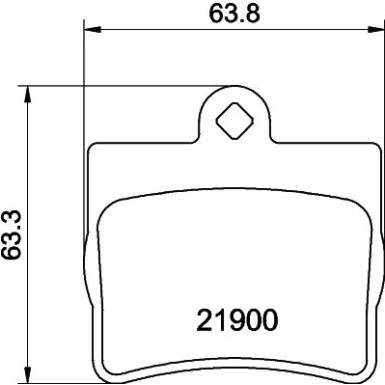Hella | Bremsbelagsatz, Scheibenbremse | 8DB 355 008-311