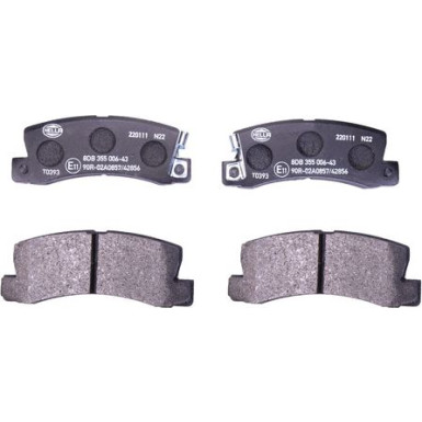 Hella | Bremsbelagsatz, Scheibenbremse | 8DB 355 006-431