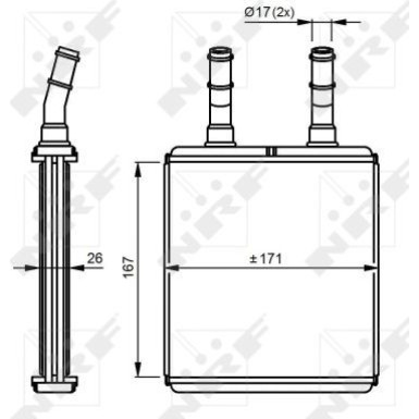 54291 Wärmetauscher, Innenraumheizung 54291 Wärmetauscher, Innenraumheizung