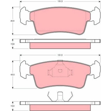 GDB867 Bremsbelagsatz, Scheibenbremse