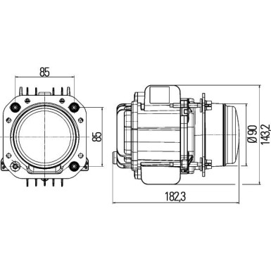 Hella | Scheinwerfereinsatz, Hauptscheinwerfer | 1ML 010 820-011