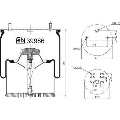 FEBI BILSTEIN 39986 Federbalg, Luftfederung