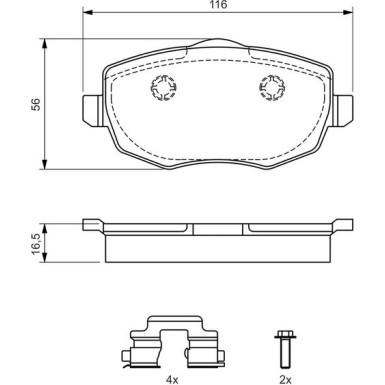 0 986 424 792 Bremsbelagsatz, Scheibenbremse