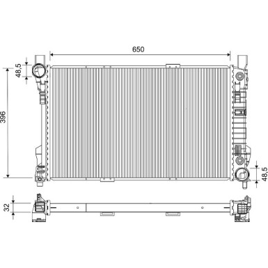 Valeo | Kühler, Motorkühlung | 732743