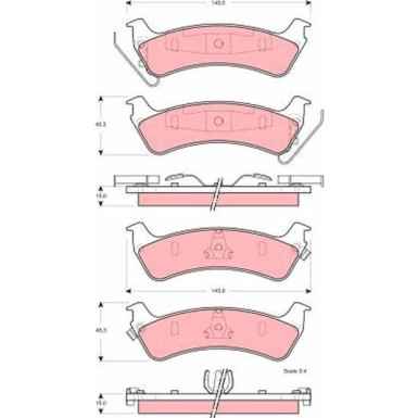 GDB4124 Bremsbelagsatz, Scheibenbremse