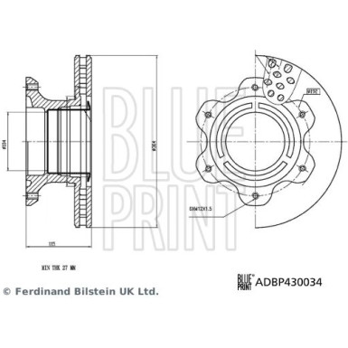 Blue Print | Bremsscheibe | ADBP430034