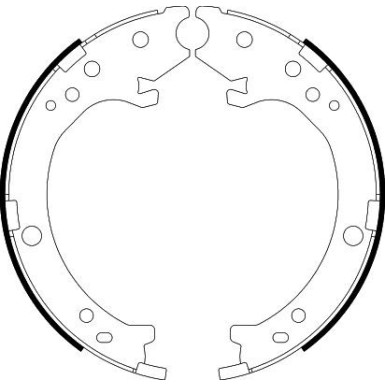 Hella | Bremsbackensatz, Feststellbremse | 8DA 355 050-171