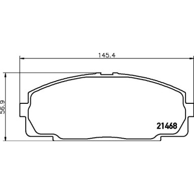 Hella | Bremsbelagsatz, Scheibenbremse | 8DB 355 016-921