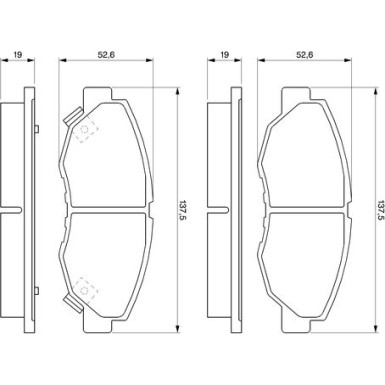 0 986 461 124 Bremsbelagsatz, Scheibenbremse