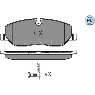 Meyle Bremsbelagsatz, Scheibenbremse MEYLE-PD: Advanced performance and design 025 241 9118/PD