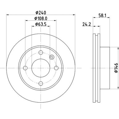 Hella | Bremsscheibe | 8DD 355 100-531