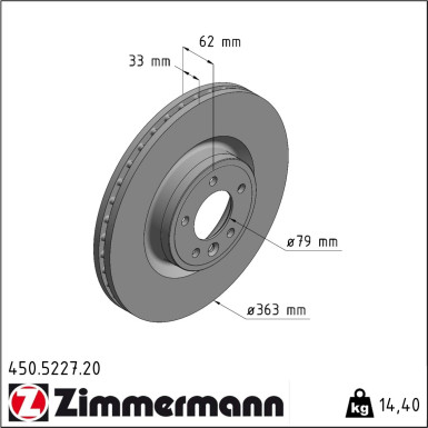 Zimmermann | Bremsscheibe | 450.5227.20