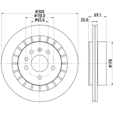 Hella | Bremsscheibe | 8DD 355 114-381