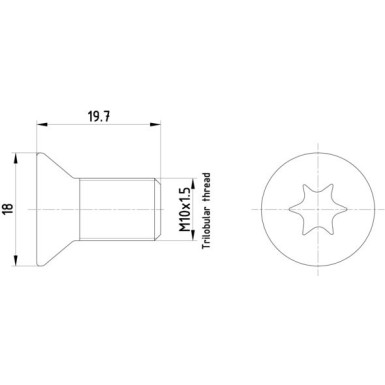 Hella Pagid | Schraube, Bremsscheibe | 8DZ 355 209-111