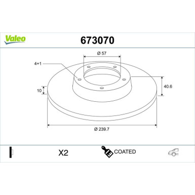 Valeo | Bremsscheibe | 673070