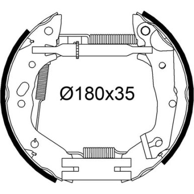 554942 Bremsbackensatz