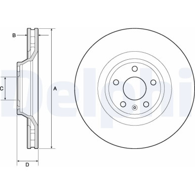 Delphi | Bremsscheibe | BG9955
