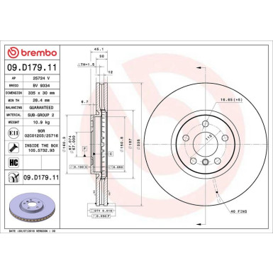 Brembo | Bremsscheibe | 09.D179.11