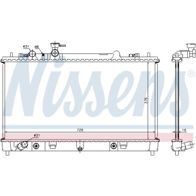 Nissens | Kühler, Motorkühlung | 68508