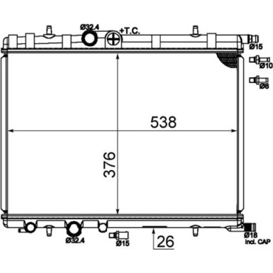 CR 515 000S Kühler, Motorkühlung BEHR CR 515 000S Kühler, Motorkühlung BEHR