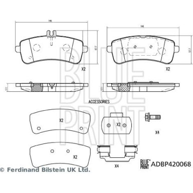 ADBP420068 Bremsbelagsatz, Scheibenbremse