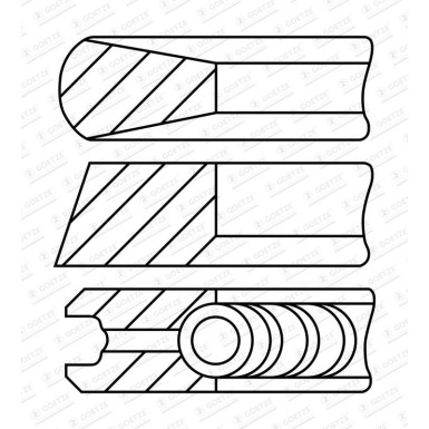 08-443400-00 Kolbenringsatz Goetze Diamond Coated® LKZ-Ring®
