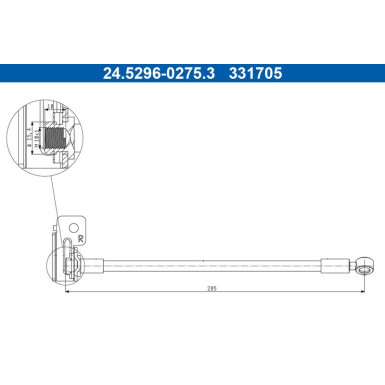 ATE | Bremsschlauch | 24.5296-0275.3