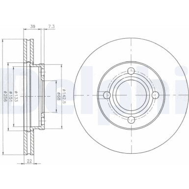 Delphi | Bremsscheibe | BG2272