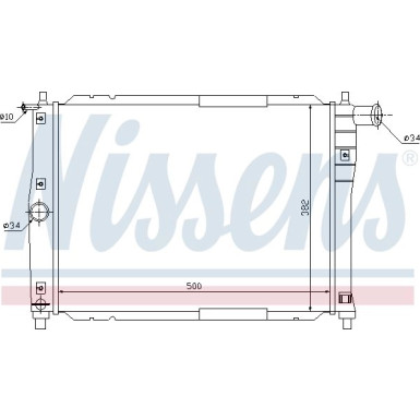 Nissens | Kühler, Motorkühlung | 61644