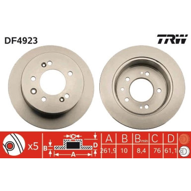 TRW | Bremsscheibe | DF4923