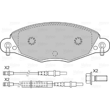 598416 Bremsbelagsatz, Scheibenbremse