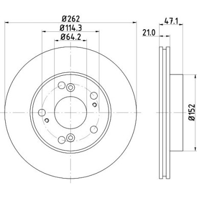 Hella | Bremsscheibe | 8DD 355 115-341
