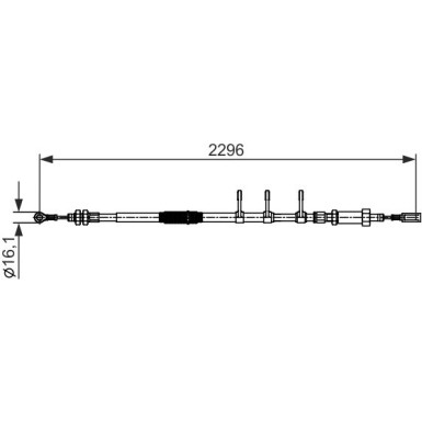 BOSCH | Seilzug, Feststellbremse | 1 987 482 595