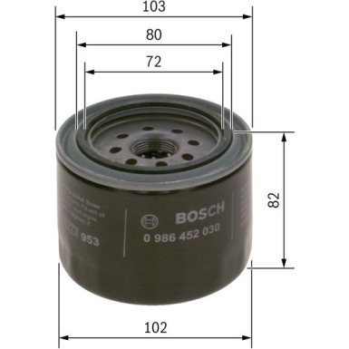 BOSCH 0 986 452 030 Ölfilter