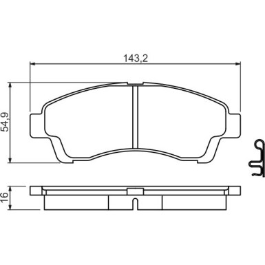 0 986 494 503 Bremsbelagsatz, Scheibenbremse