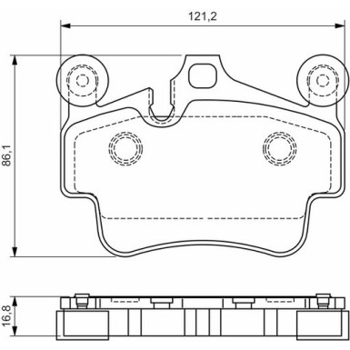BOSCH Bremsbelagsatz, Scheibenbremse 0 986 494 567
