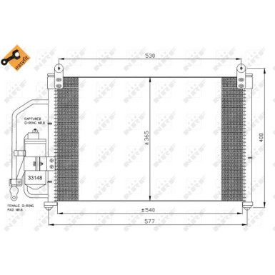35393 Kondensator, Klimaanlage EASY FIT