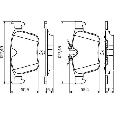 0 986 494 819 Bremsbelagsatz, Scheibenbremse