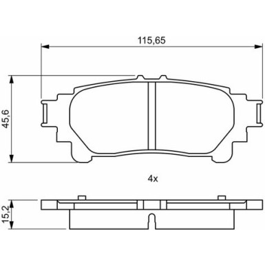 0 986 494 873 Bremsbelagsatz, Scheibenbremse