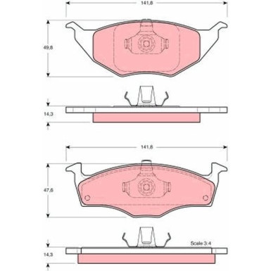 GDB1375 Bremsbelagsatz, Scheibenbremse