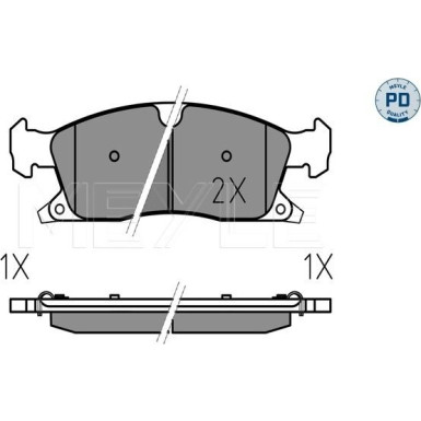 025 251 9021/PD Bremsbelagsatz, Scheibenbremse MEYLE-PD: Advanced performance and design.
