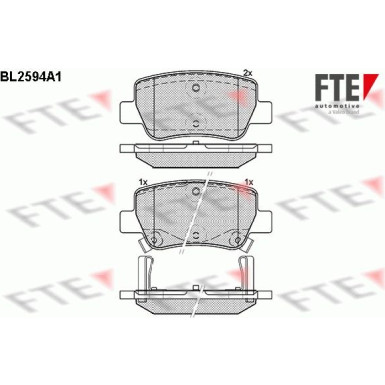FTE | Bremsbelagsatz, Scheibenbremse | 9010845