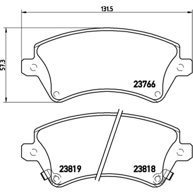 Brembo Bremsbelagsatz, Scheibenbremse PRIME LINE P 83 064