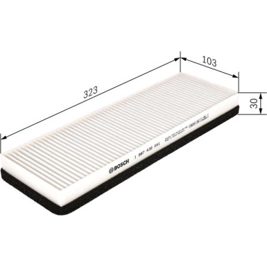 BOSCH 1 987 432 041 Innenraumfilter BOSCH 1 987 432 041 Innenraumfilter