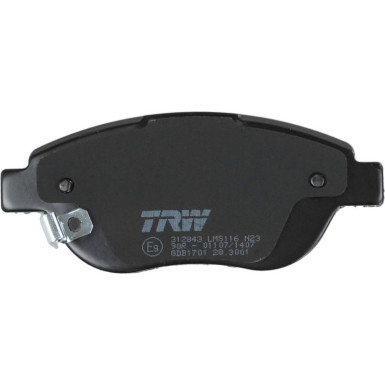 TRW Bremsbelagsatz, Scheibenbremse COTEC GDB1701