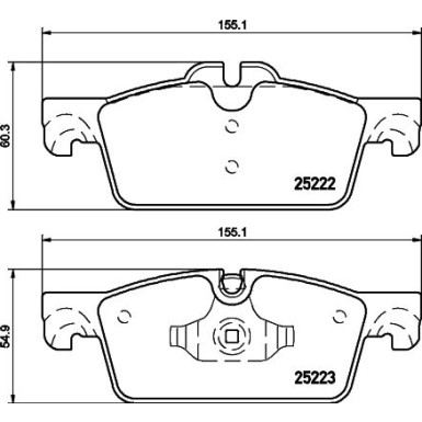 8DB 355 015-711 Bremsbelagsatz, Scheibenbremse