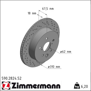 Zimmermann Bremsscheibe SPORT Z 590.2824.52