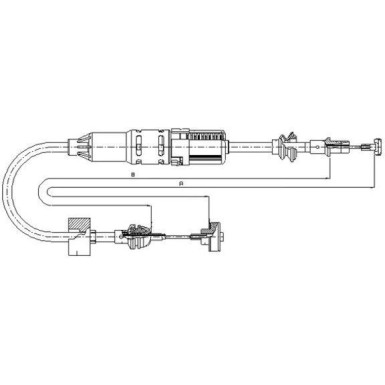 58002500 Seilzug, Kupplungsbetätigung